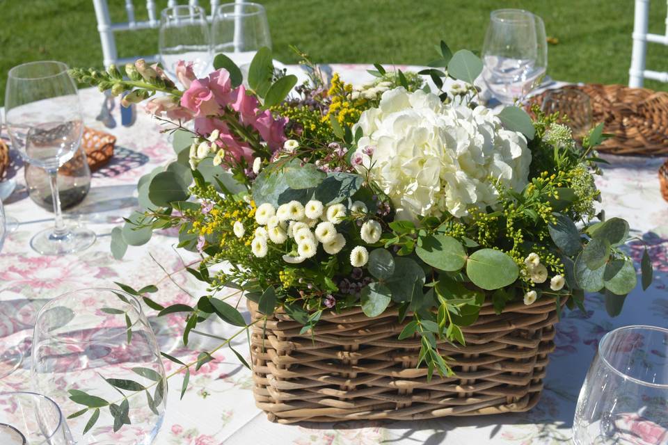 Detalle floral mesa