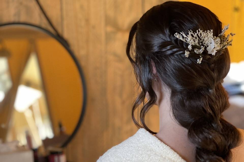 Trenza para novia romántica