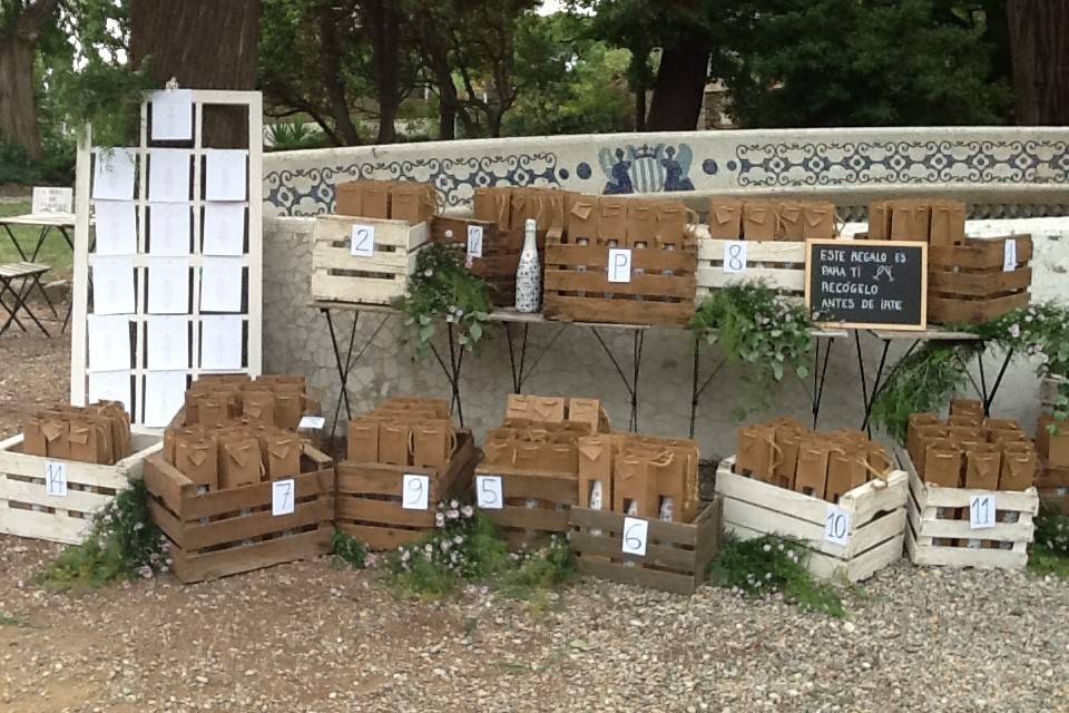 Seating botellas de cava