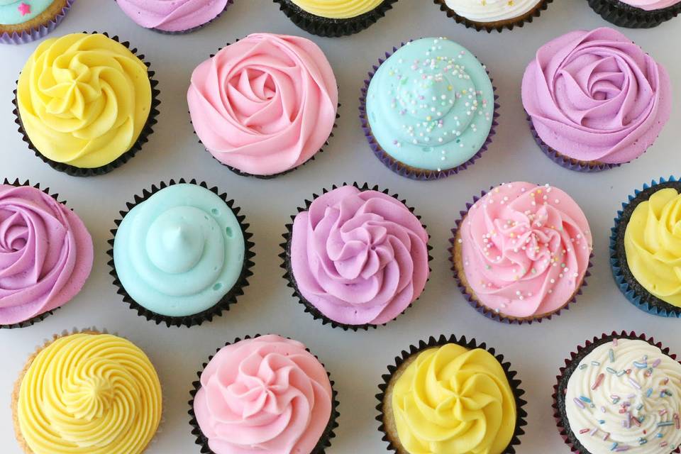 Galletas con decoración de rosa