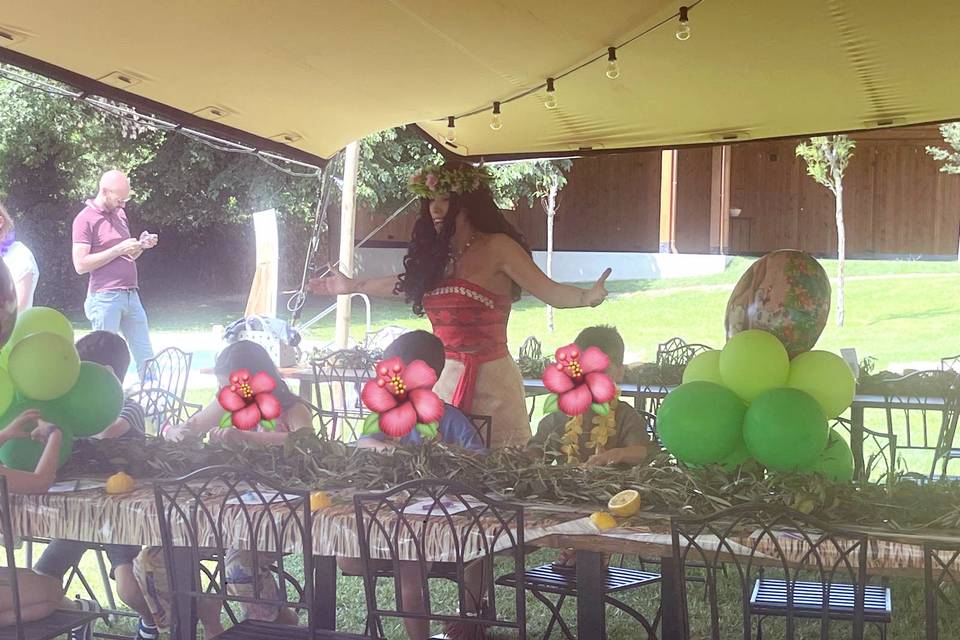 Boda con animación de Vaiana