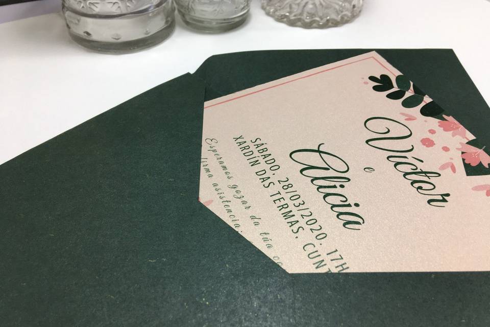 Invitación en verdes