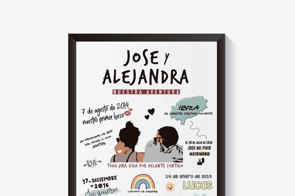 Lámina de pareja personalizada