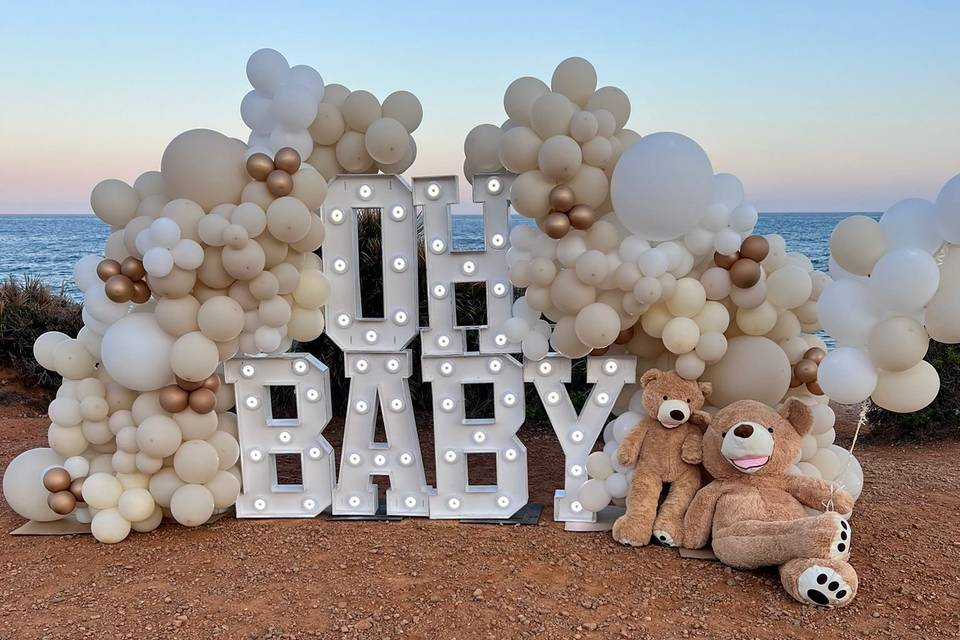 Baby shower letras 1m