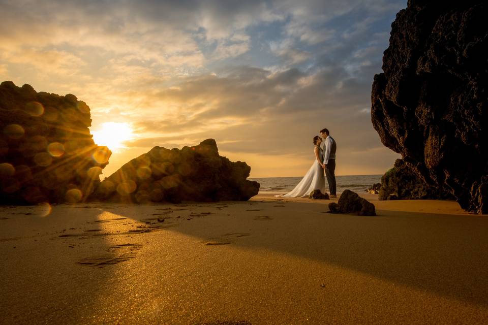 Postboda en playa