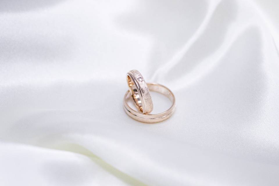 Alianzas de oro rosa