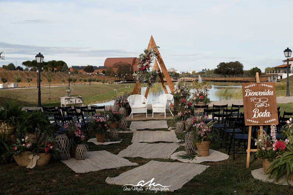 Detalle de la ceremonia civil