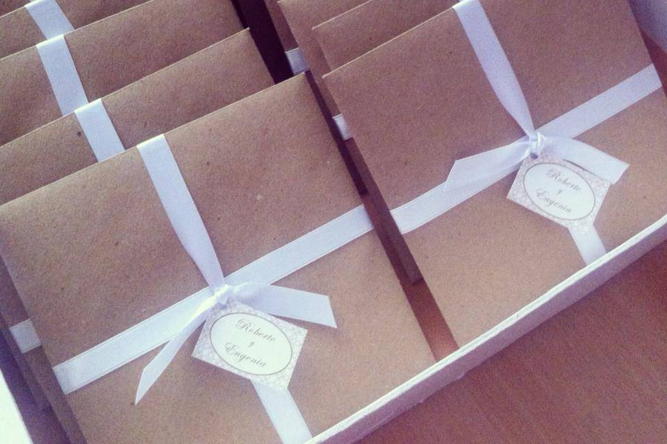 Packaging para invitaciones de boda