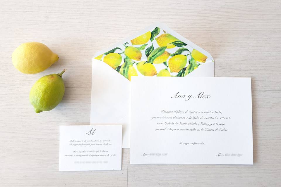 Invitación limones