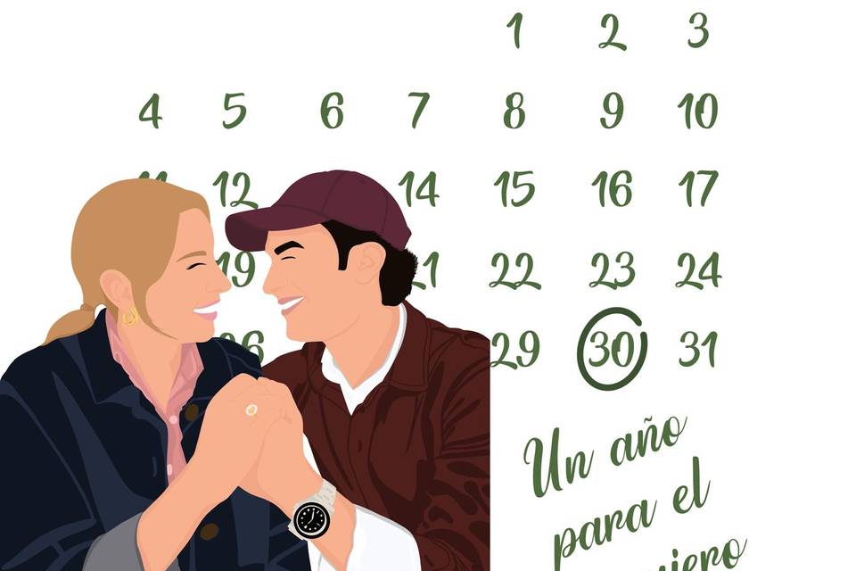 Save the date con ilustración