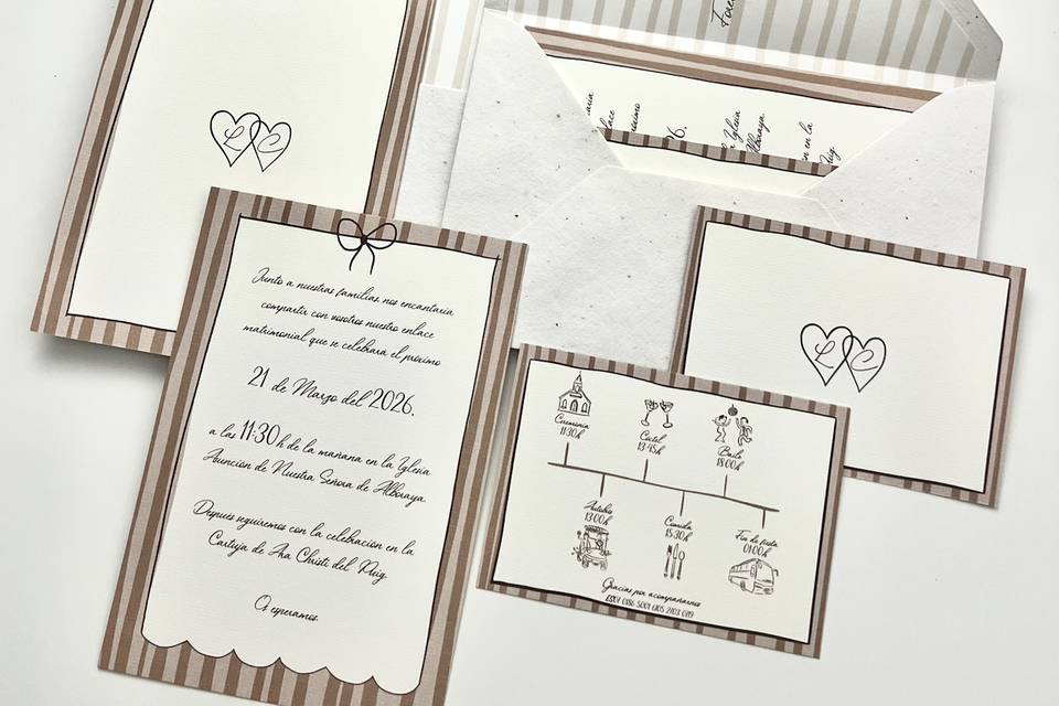Invitaciones con trasera