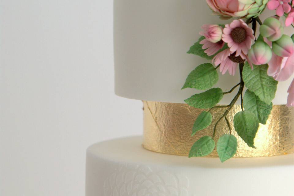 Spring Blooms Wedding Cake