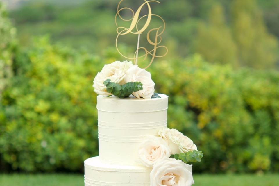 Marble&Pink Gold Wedding Cake