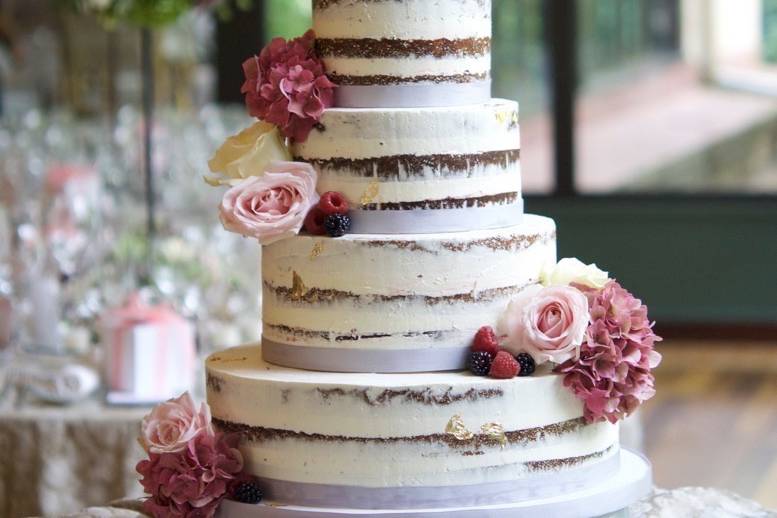 Fresh Flowers Naked Cake