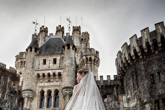 Mi vestido en un castillo