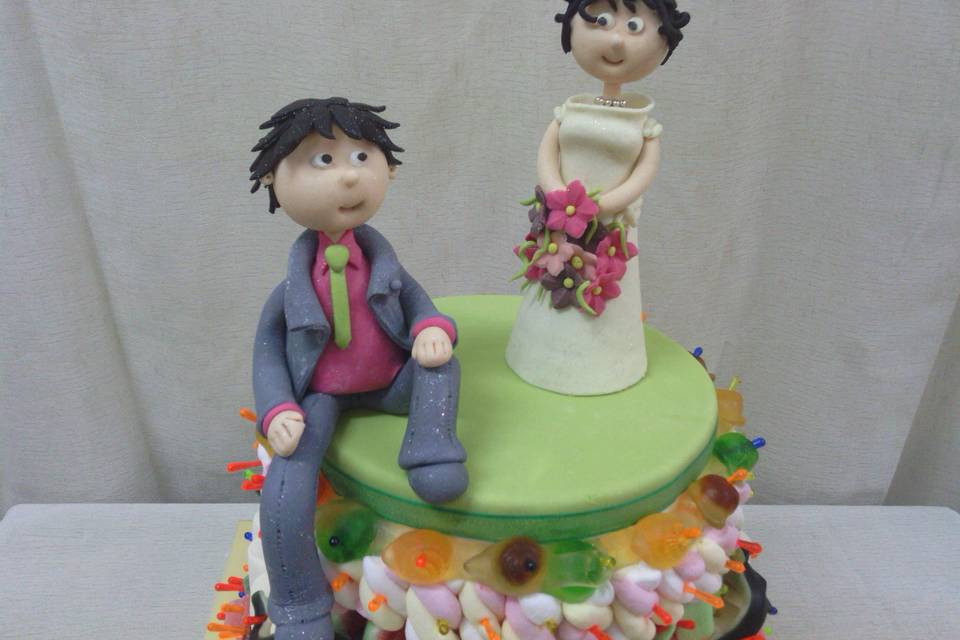 Tarta boda golosinas