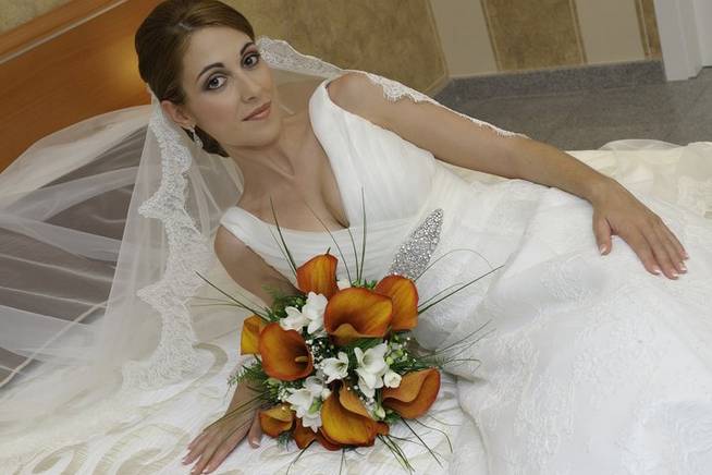 La novia con su bouquet