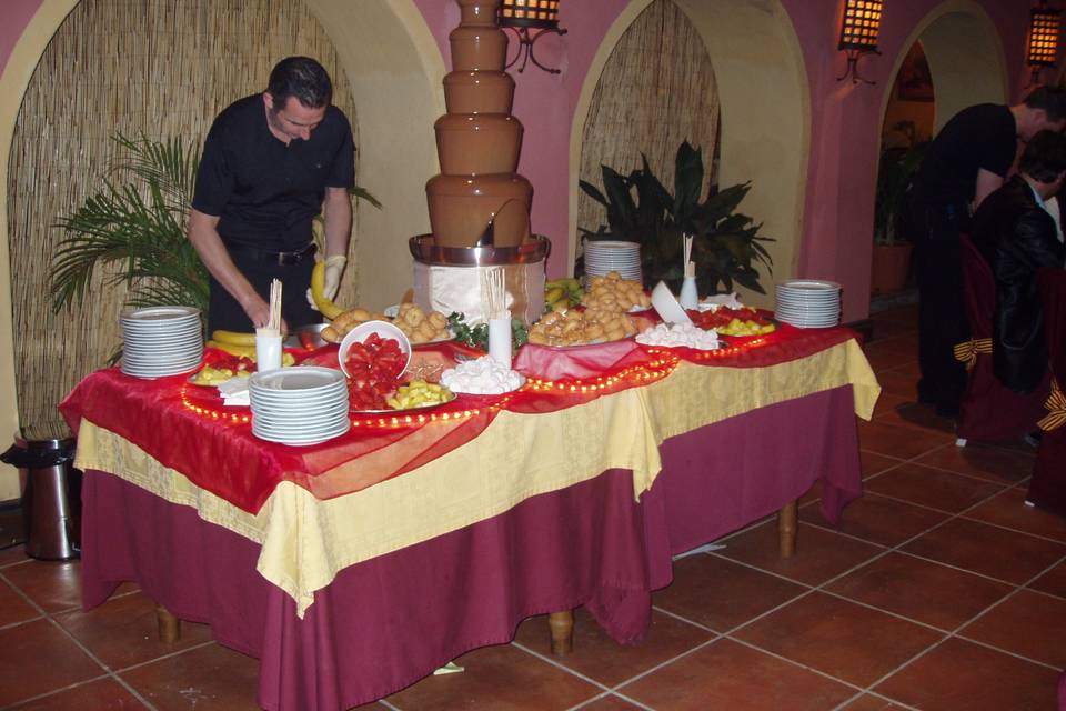 Mesa de la fondue