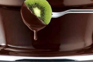Chocolate negro con kiwi