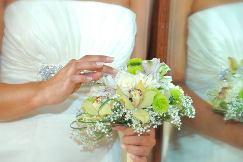 La novia y su bouquet