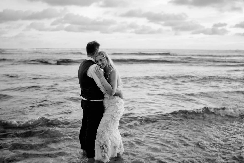 Pareja en la playa