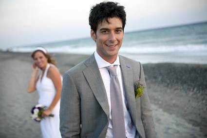 Novios en la playa