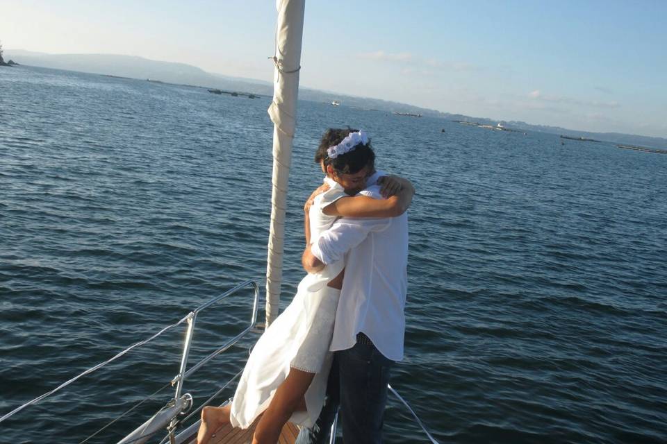 Boda en alta mar