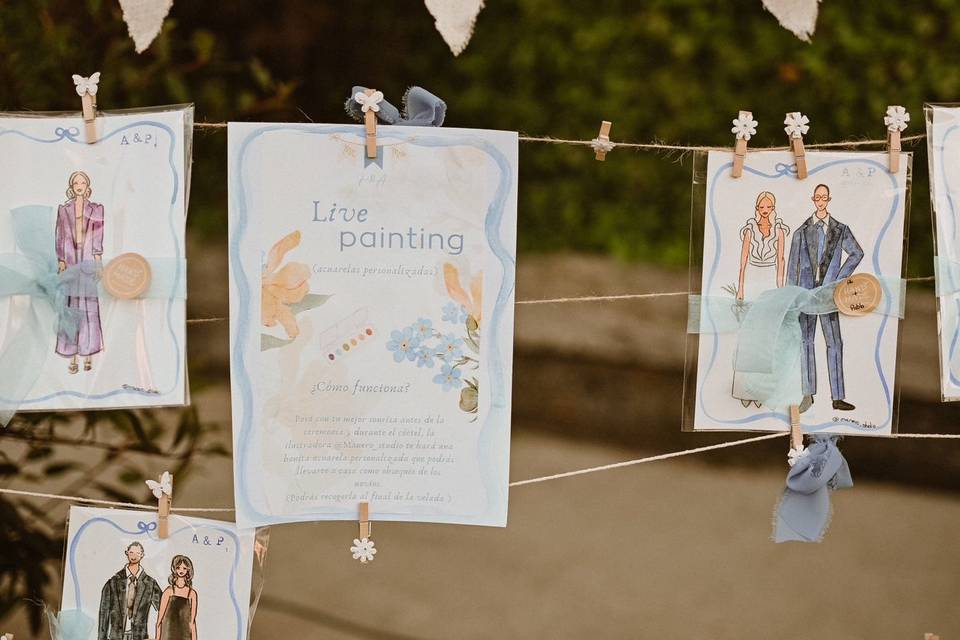 Live painting wedding