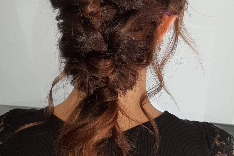 Trenza con diadema