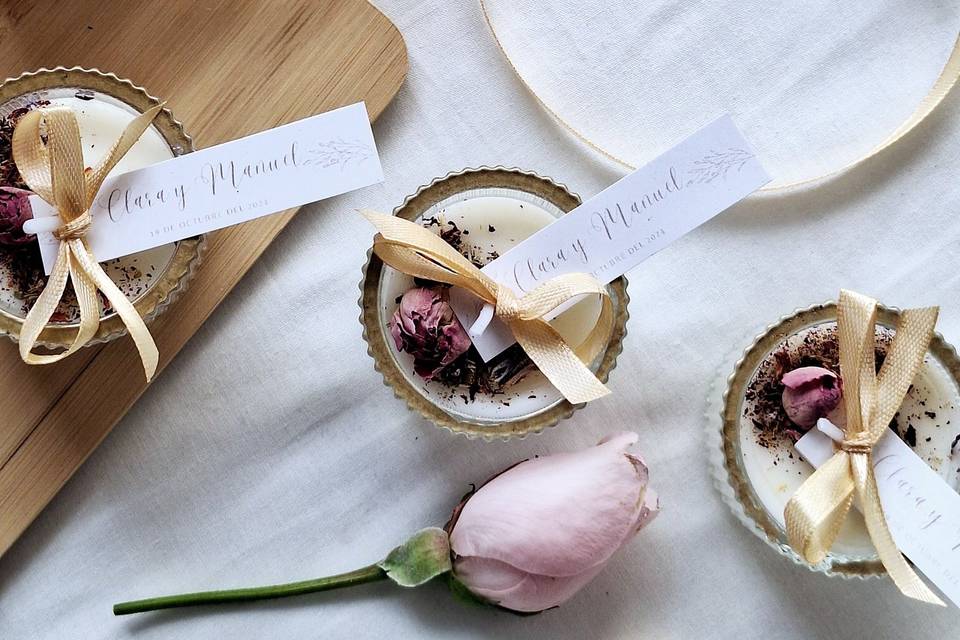 Velas de soja para bodas