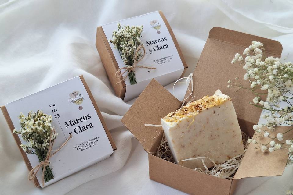 Jabones personalizados en caja