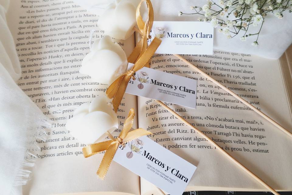 Velas mini rosas