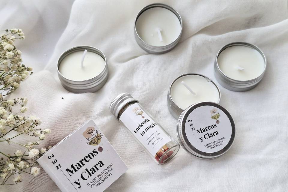 Velas personalizadas en lata