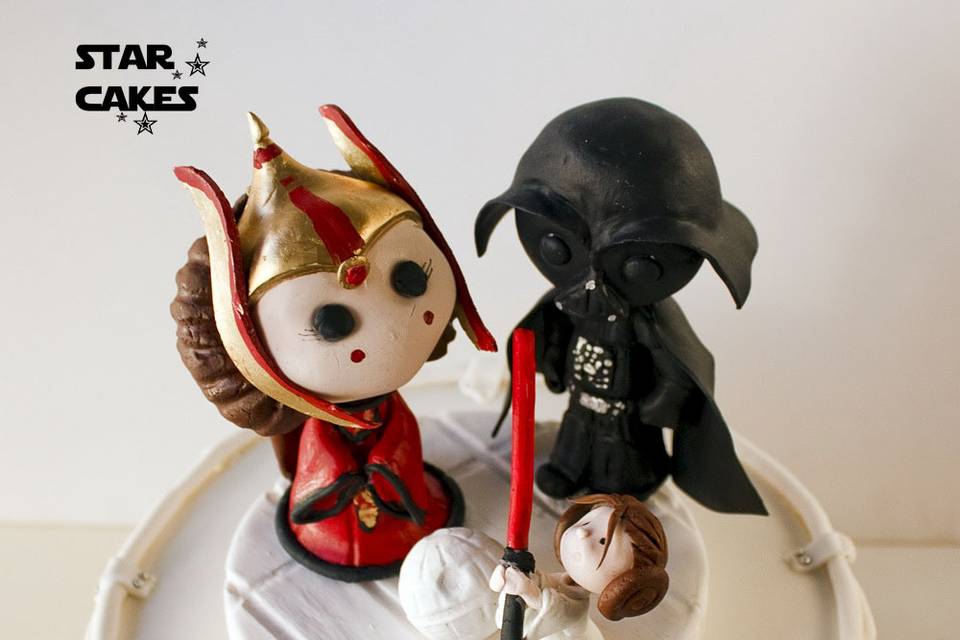 Figuras Vader, Amidala y Leia