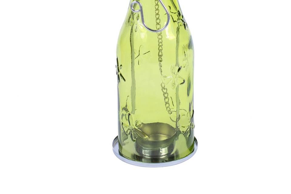 Botella de cristal para velas
