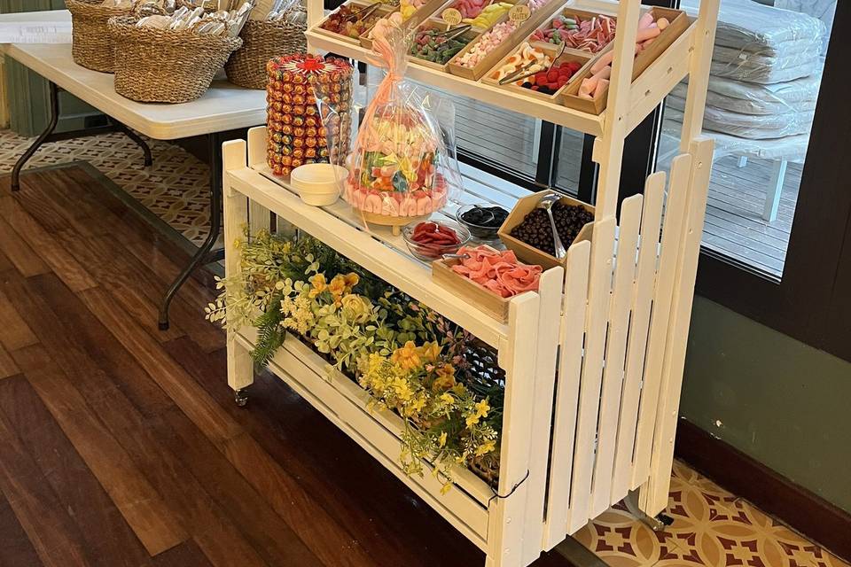 Carrito candy bar de chuches