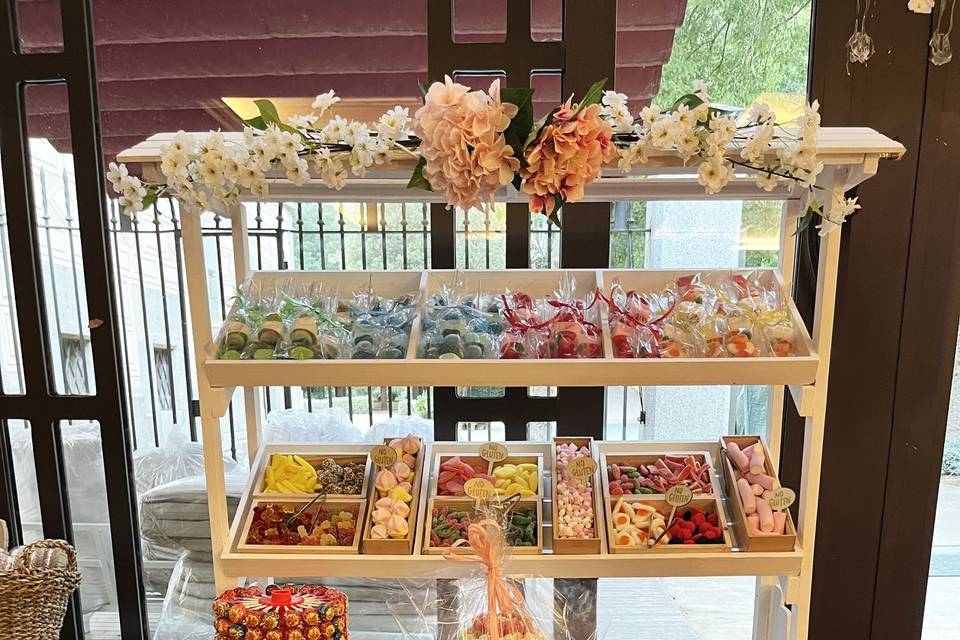 Carrito candy bar de chuches