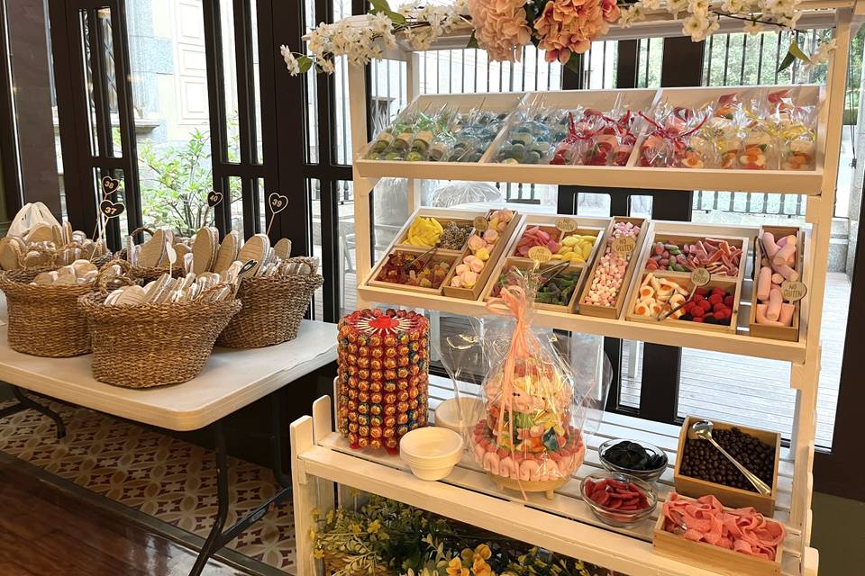 Carrito candy bar de chuches