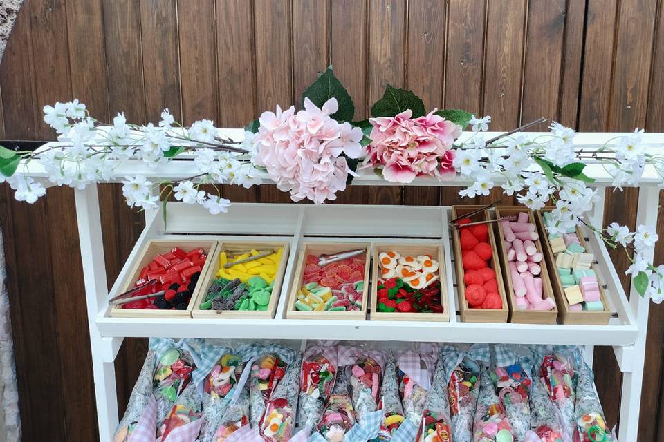 Carrito candy bar de chuches