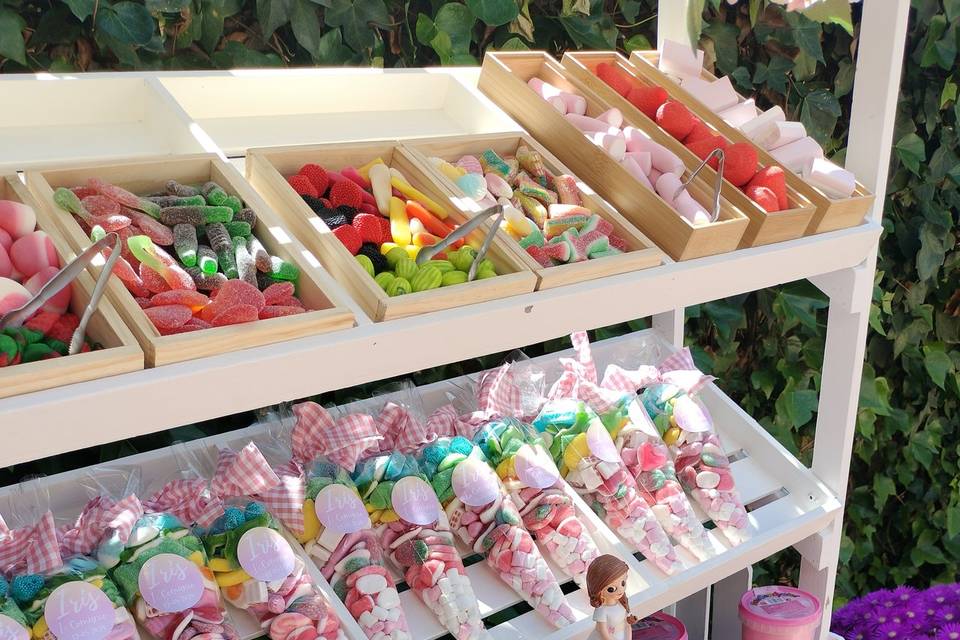 Carrito candy bar de chuches