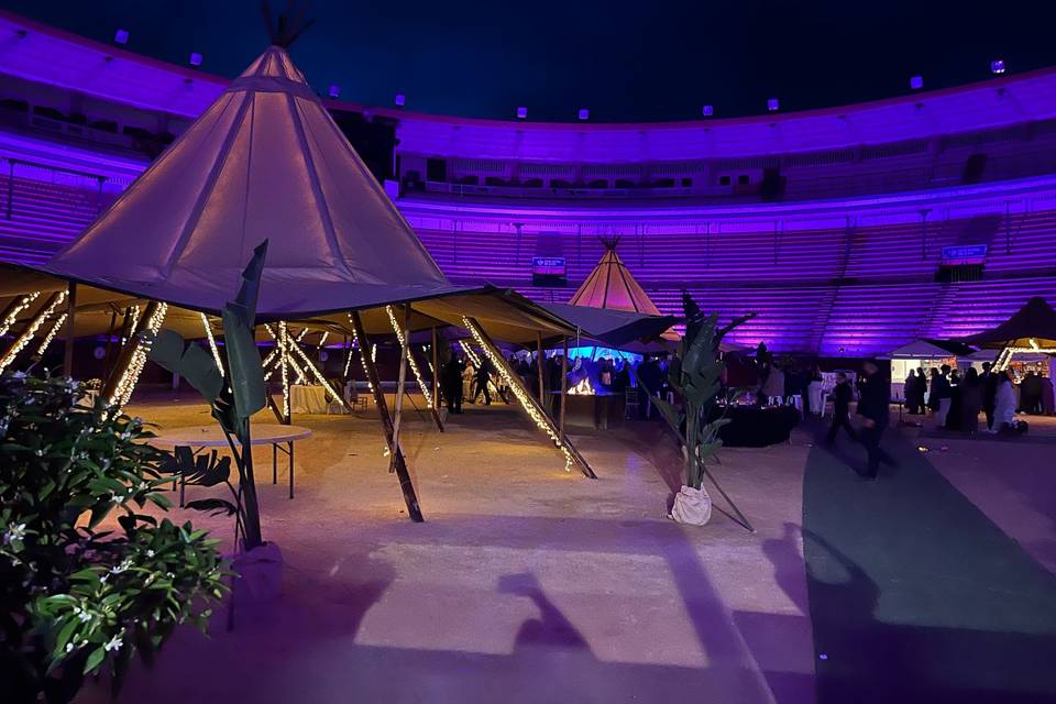 Boda de noche en plaza toros