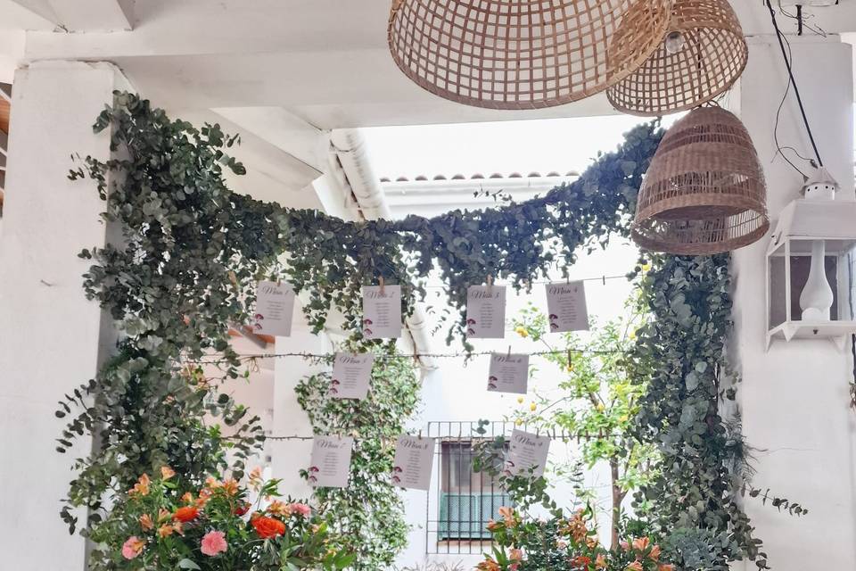 Seating con naranjas