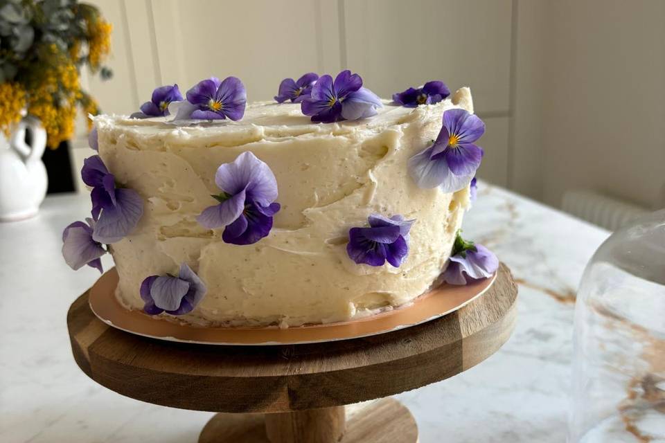 Tarta de flores naturales