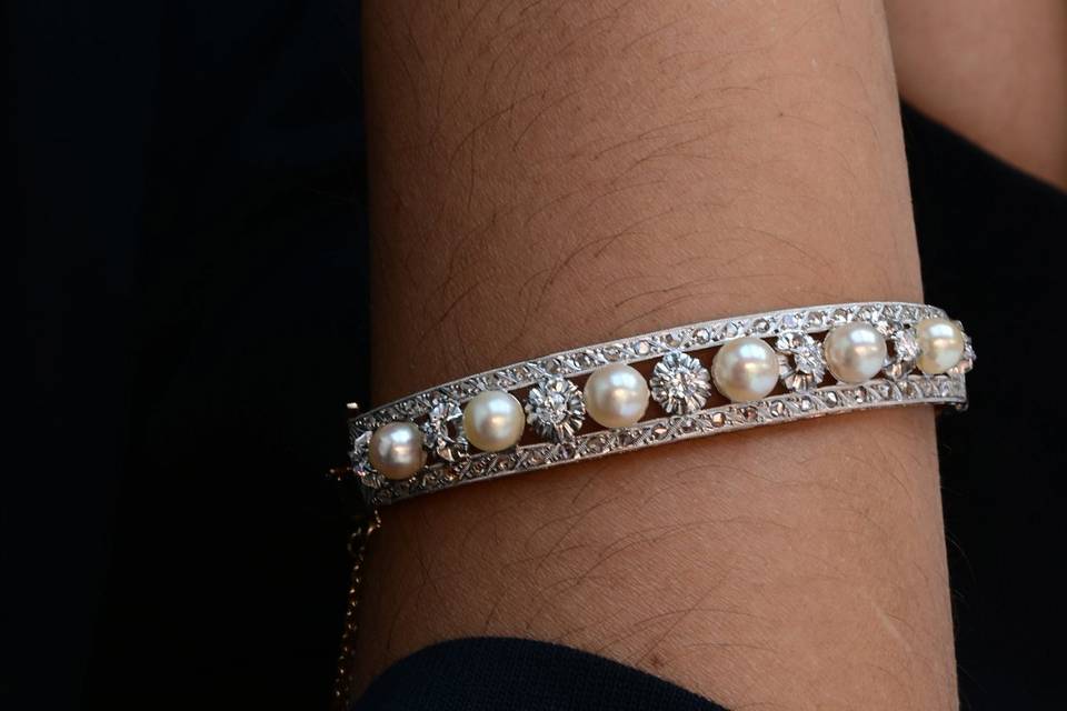 Pulsera de diamantes. S. XIX