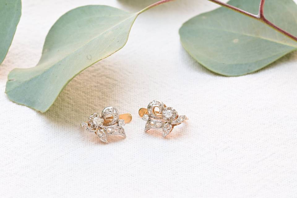 Pendientes de diamantes