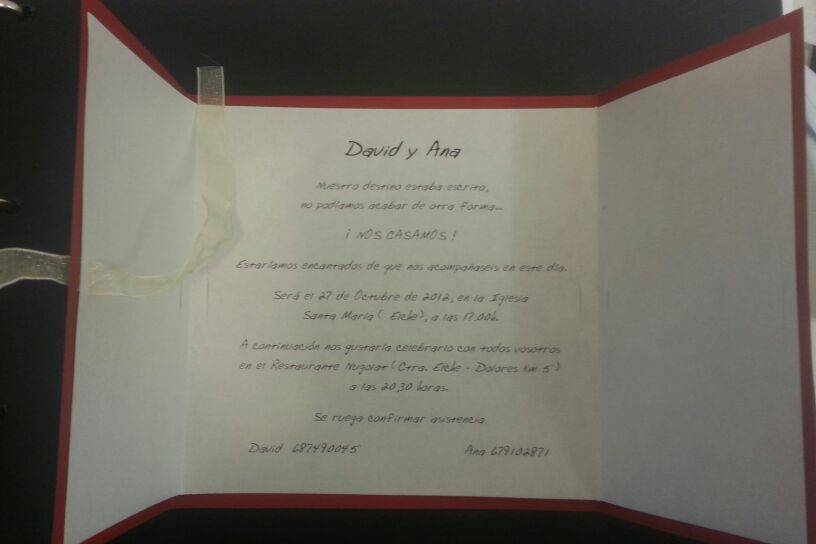 Invitación boda