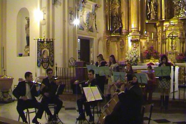 En la iglesia