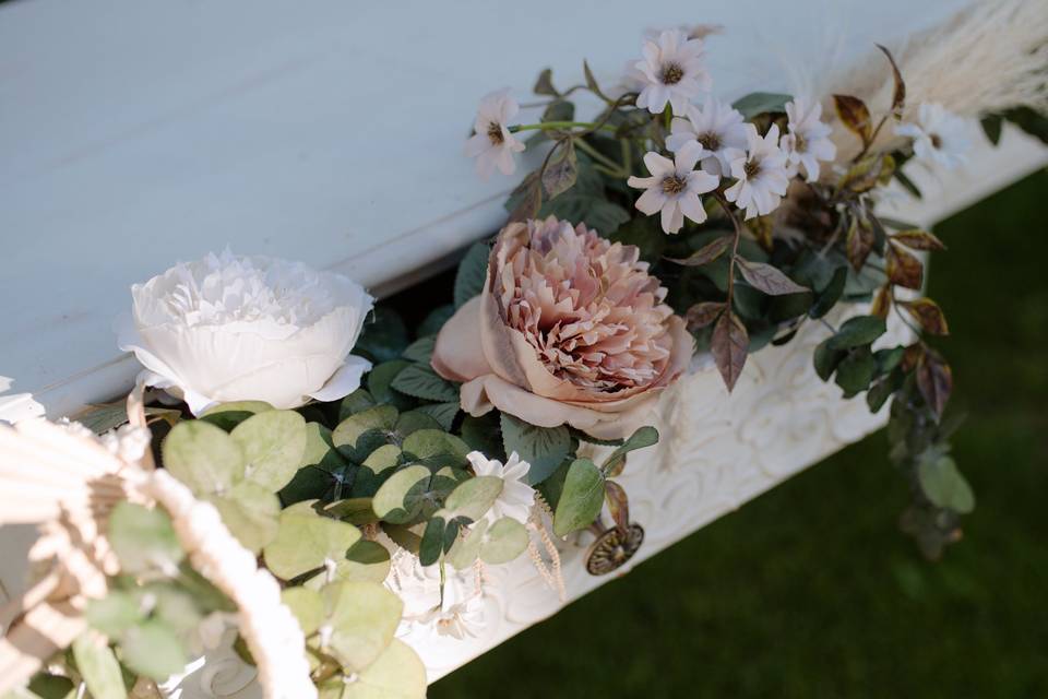 Cajón con flores