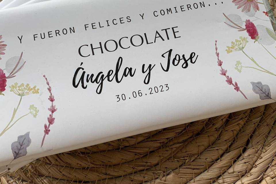 Tableta chocolate personalizad