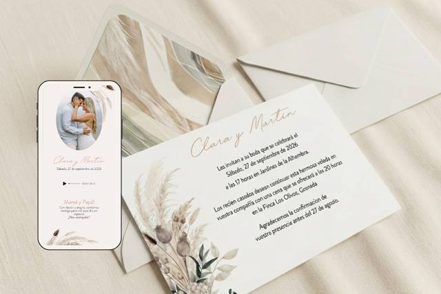 Invitaciones físicas y digital